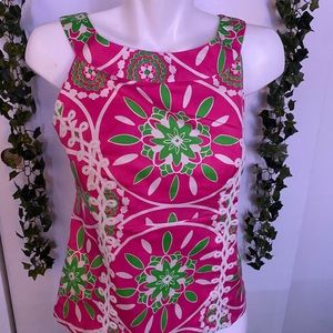 Lilly Pulitzer floral tank/blouse, size 6